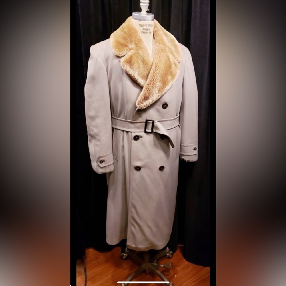 Brooks Brothers Trench Coat with Tan Collar